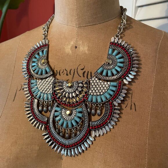 JEWELRY | cära statement necklace turquoise - Picture 2 of 7